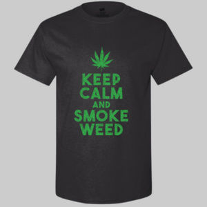 Keep Calm And Smoke Weed Funny T-Shirt